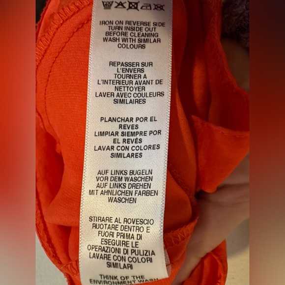 ASOS Dress 10 Orange Draped Ruffle Asymmetrical Midi One Shoulder Halter - Picture 10 of 12